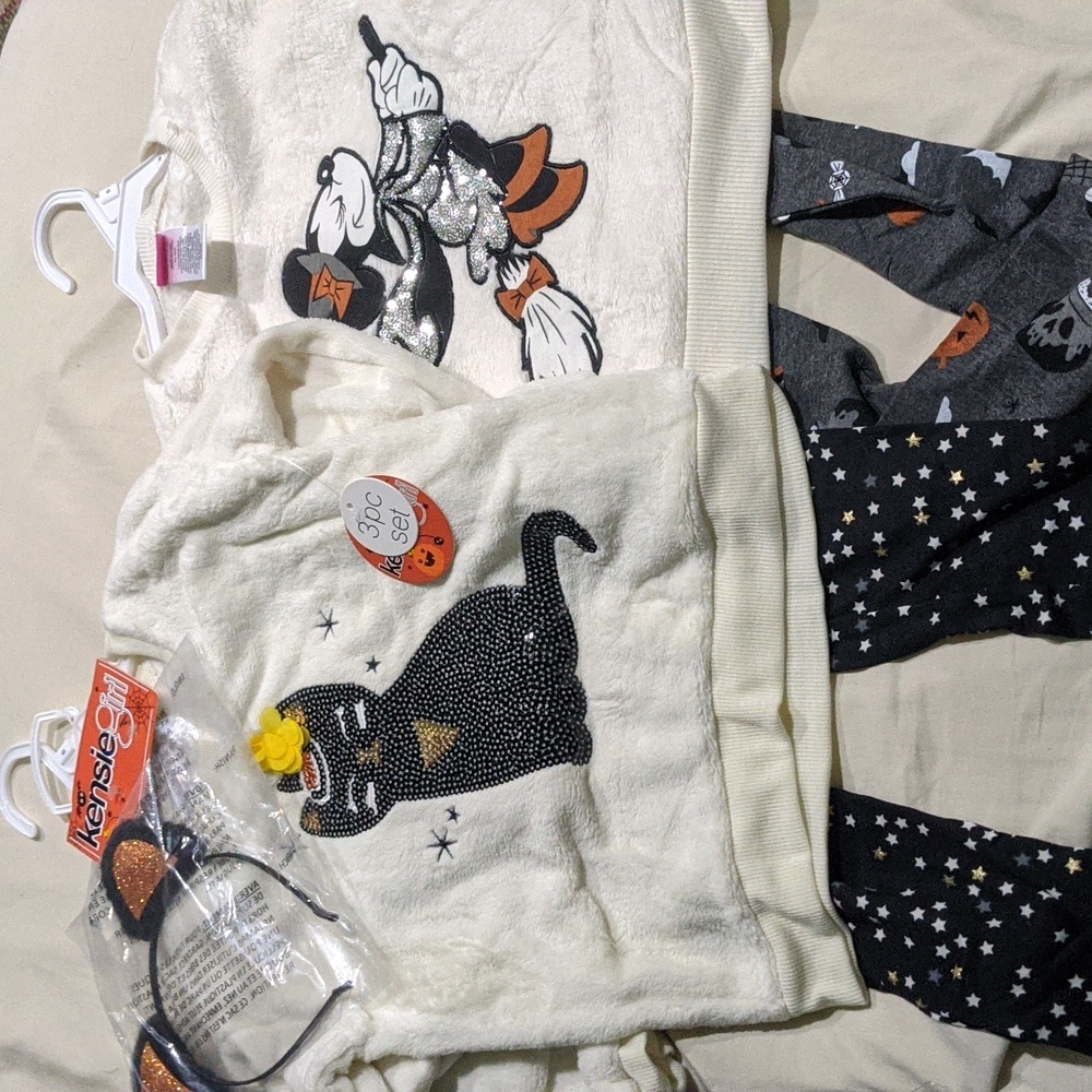 Kenzie Halloween Cat set and Disney Mini Mouse set
